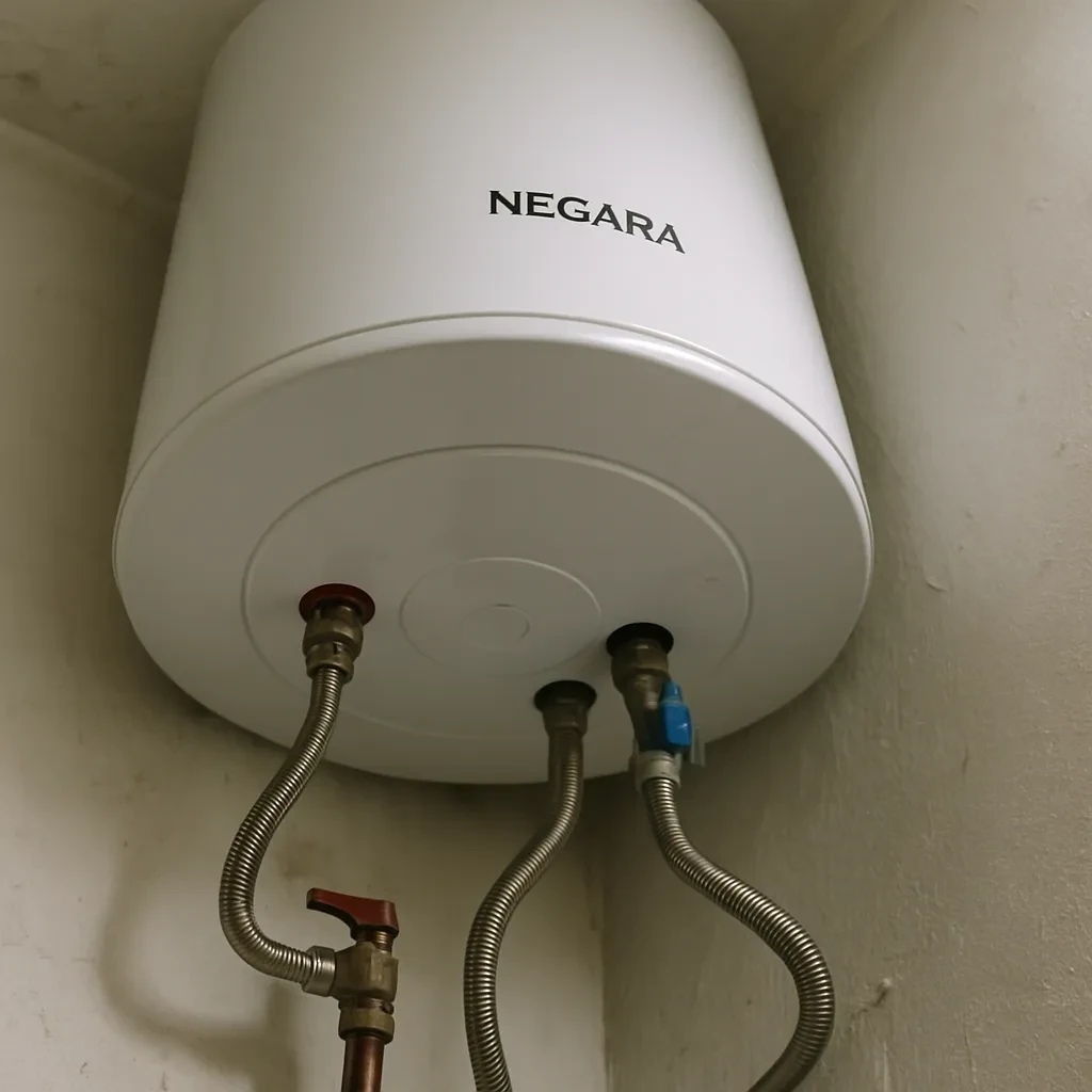 Termo Negarra instalado en una vivienda durante una intervención técnica